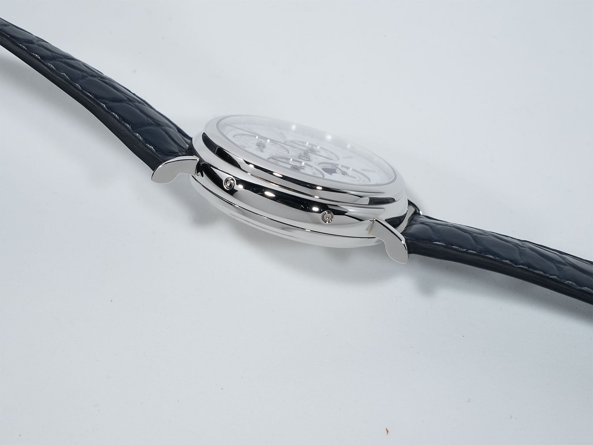 ヴァシュロンコンスタンタン パトリモニー パーペチュアルカレンダー クロノグラフ Ref.49005/000P-7622 プラチナ ホワイト文字盤 美中古 d8rm7mhh