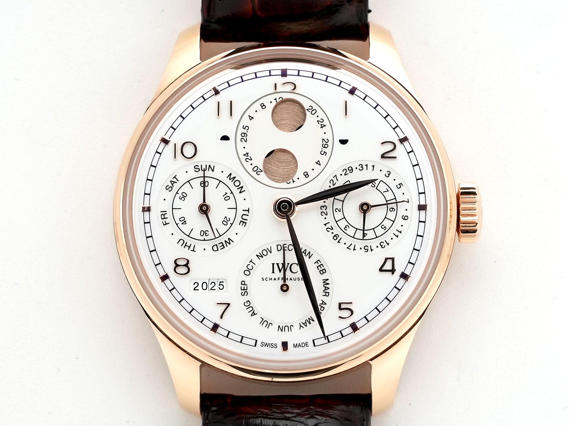 IWC ポルトギーゼ パーペチュアルカレンダー 44 Ref.IW503701 Armor Gold シルバー文字盤 中古 muyxsa8v