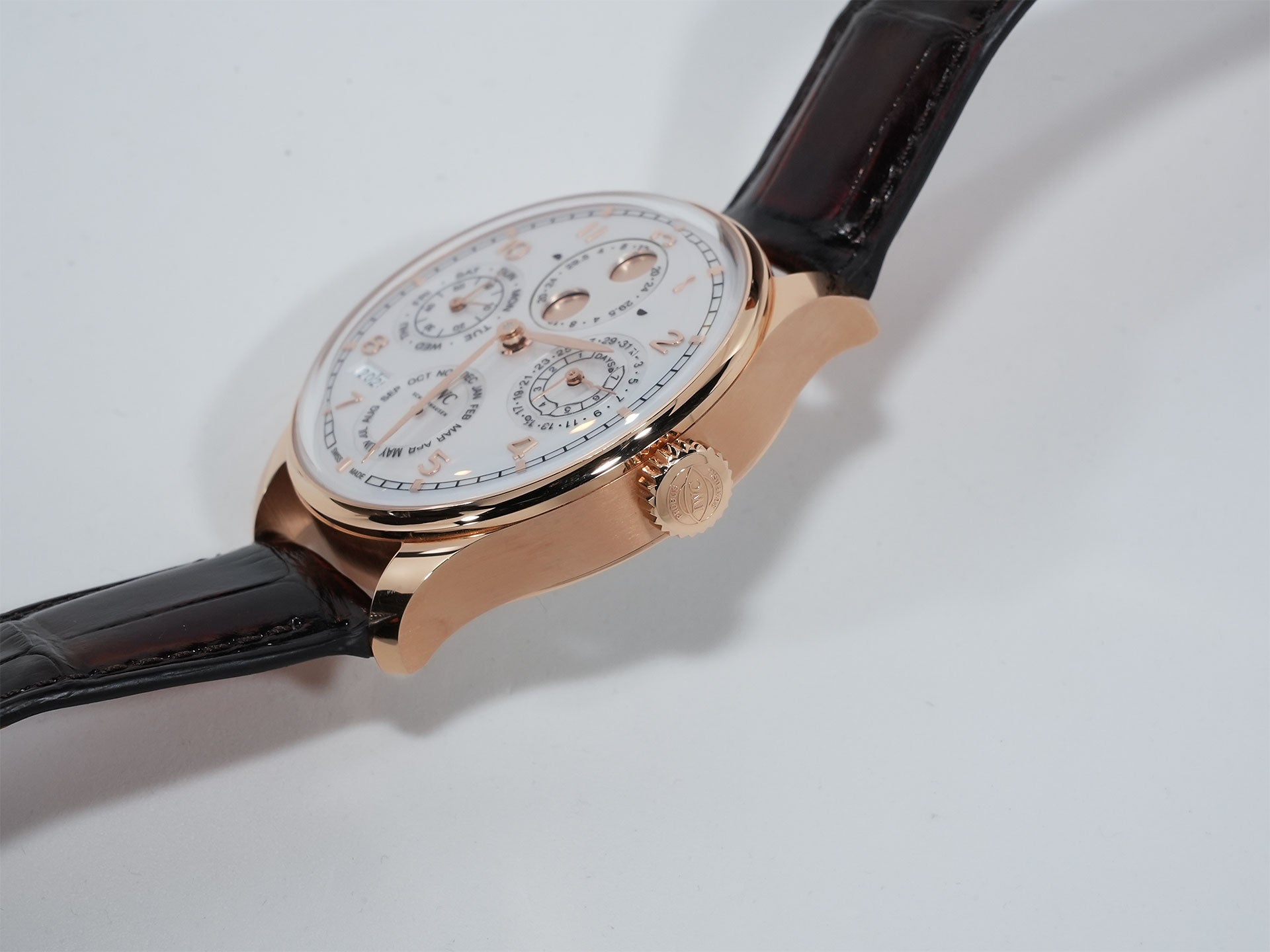 IWC ポルトギーゼ パーペチュアルカレンダー 44 Ref.IW503701 Armor Gold シルバー文字盤 中古 muyxsa8v