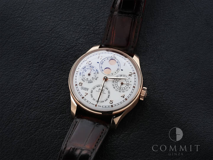 IWC ポルトギーゼ パーペチュアルカレンダー 44 Ref.IW503701 Armor Gold シルバー文字盤 中古 muyxsa8v