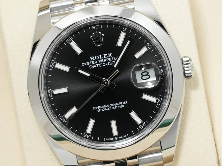 Rolex Datejust 41 Ref. 126300 Stainless Steel Black Dial Jubilee Bracelet Unused vd62tfzo