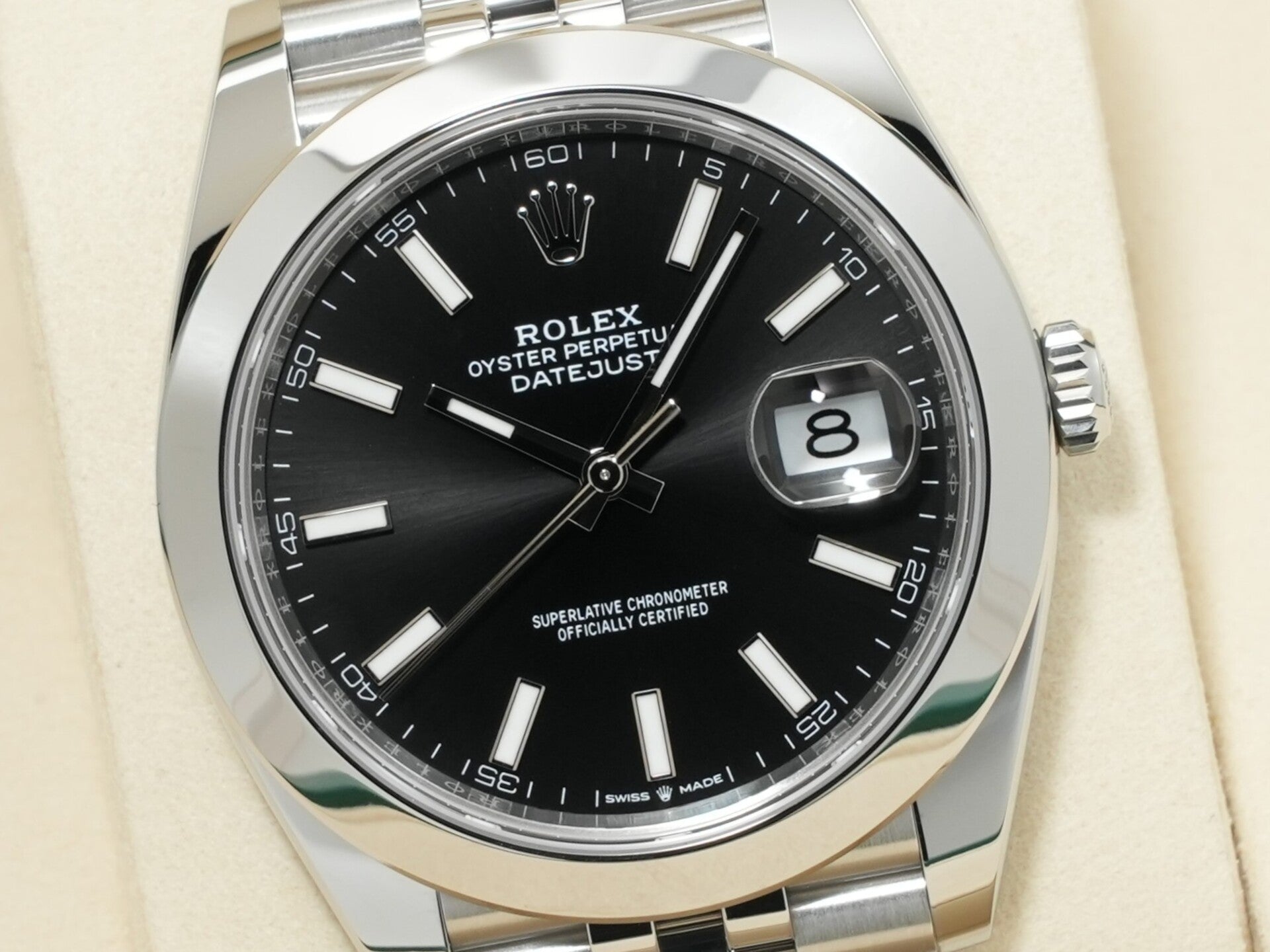 Rolex Datejust 41 Ref. 126300 Stainless Steel Black Dial Jubilee Bracelet Unused vd62tfzo