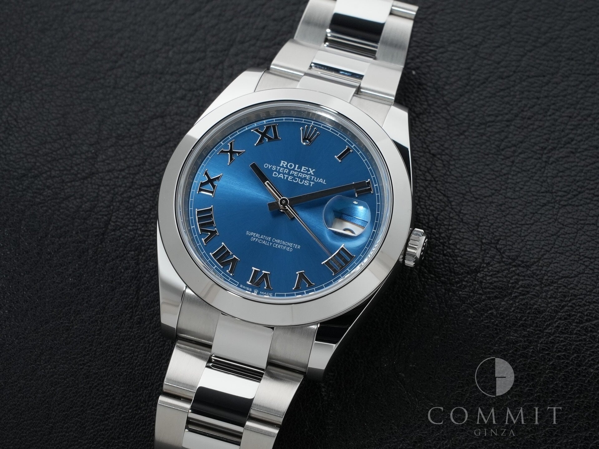 Rolex Datejust 41 Ref. 126300 Stainless Steel Azzurro Blue Dial Oyster Bracelet Excellent Condition 599j6ngo