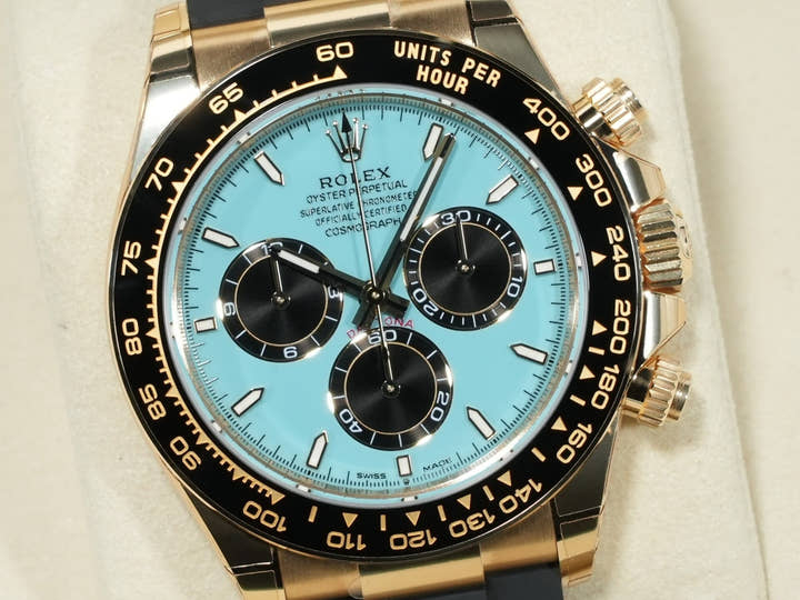 Rolex Daytona Ref. 126518LN Yellow Gold Turquoise Blue Dial Unused 5iehf98m