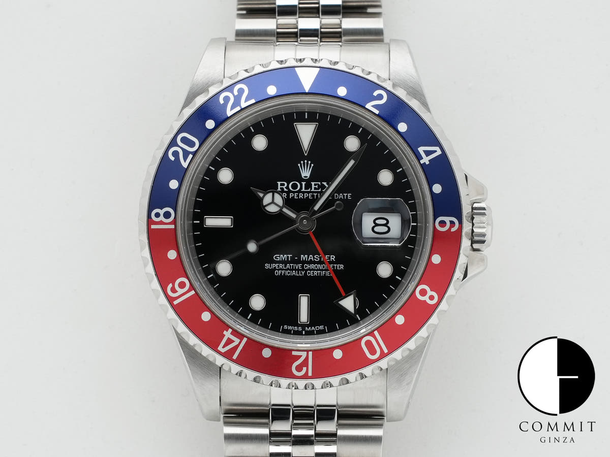 Pre-owned Rolex GMT-Master Ref. 16700 Stainless Steel Black Dial Oyster Bracelet (s7po6qcz)