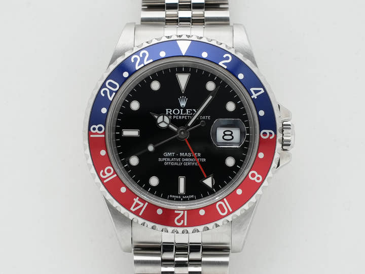 Pre-owned Rolex GMT-Master Ref. 16700 Stainless Steel Black Dial Oyster Bracelet (s7po6qcz)