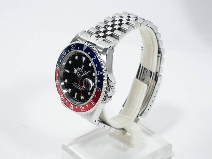 Pre-owned Rolex GMT-Master Ref. 16700 Stainless Steel Black Dial Oyster Bracelet (s7po6qcz)