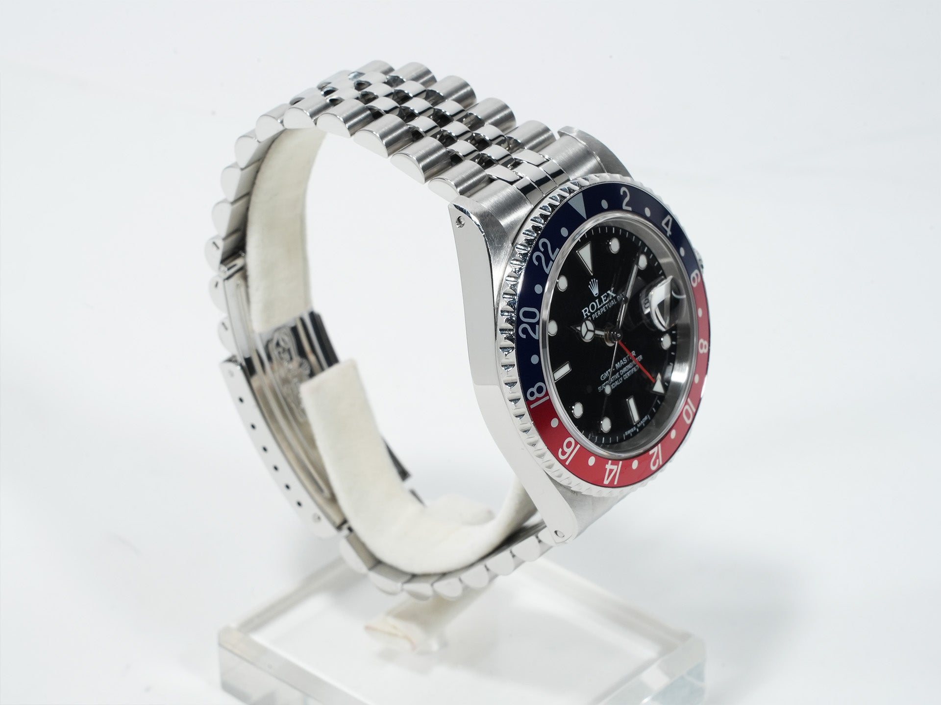 Pre-owned Rolex GMT-Master Ref. 16700 Stainless Steel Black Dial Oyster Bracelet (s7po6qcz)