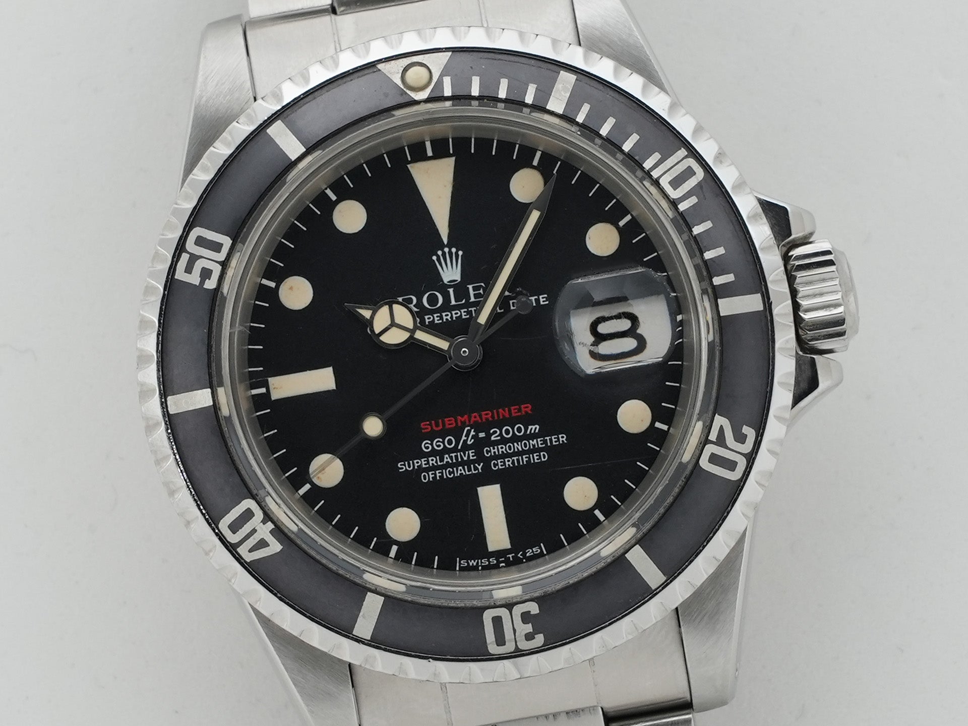Pre-owned Rolex Submariner Date Ref. 1680 Stainless Steel Black Dial dfmp7f9e
