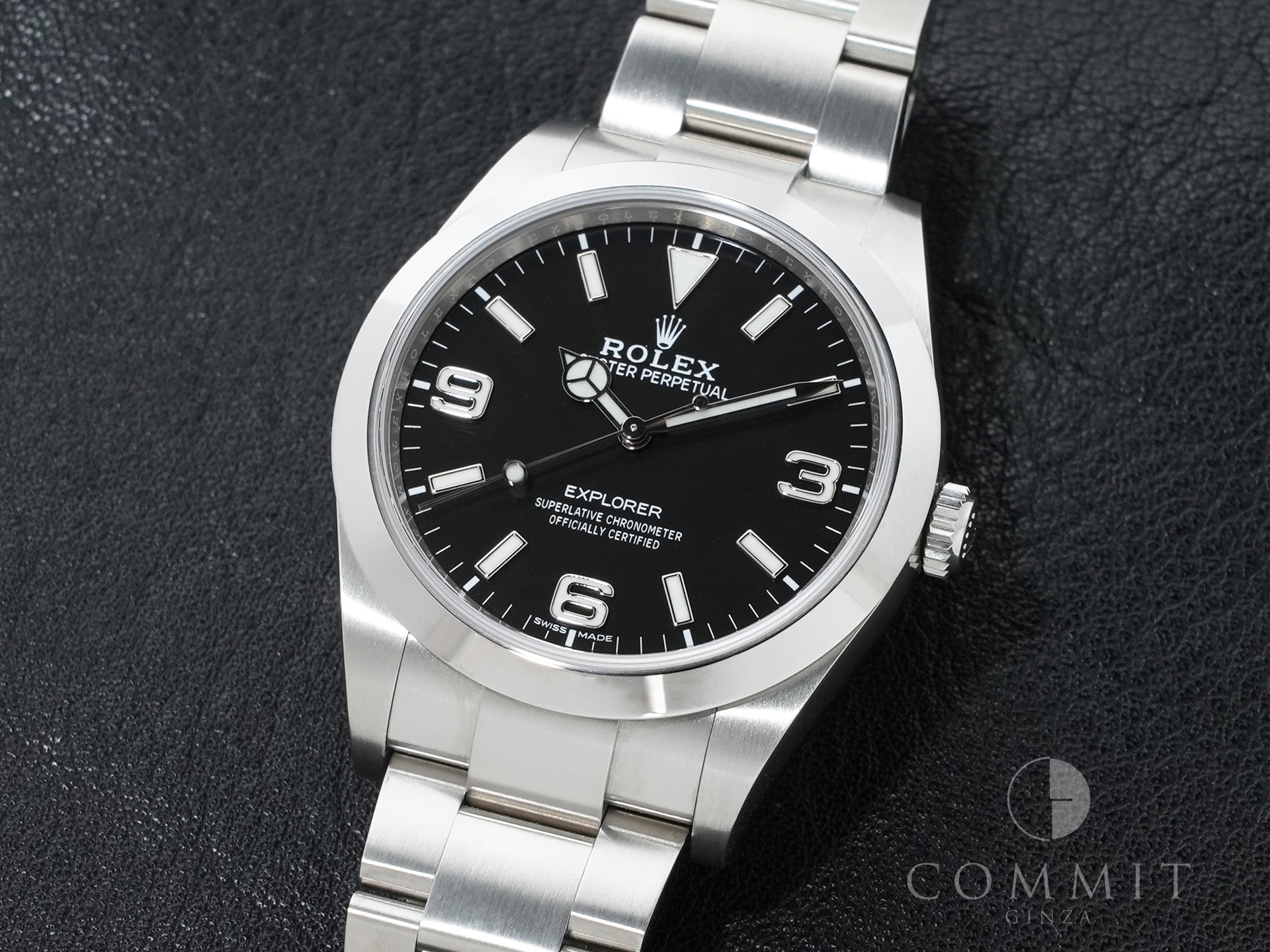 ロレックス エクスプローラーI Ref.214270 ステンレススチール ブラック文字盤 オイスターブレスレット 美中古 nmaiyz7u