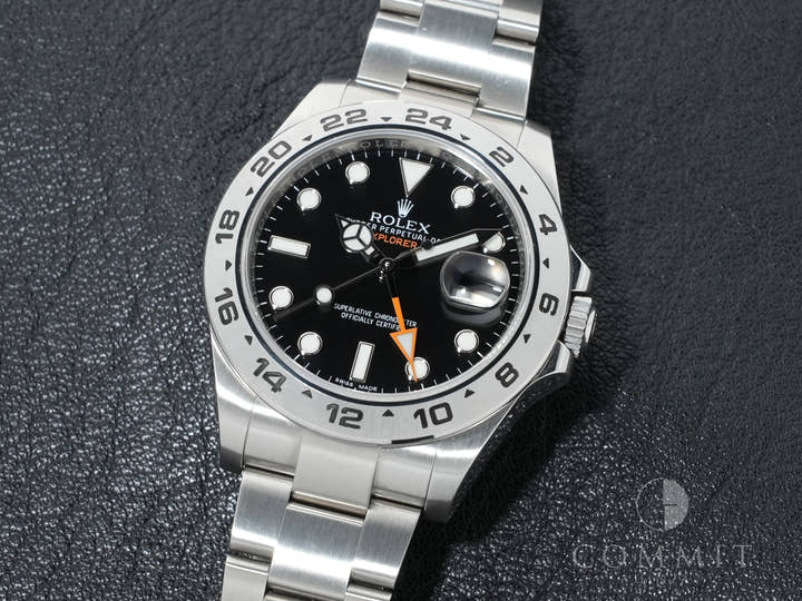 Rolex Explorer II Ref. 216570 Stainless Steel Black Dial Oyster Bracelet Excellent Condition ue63u6pd