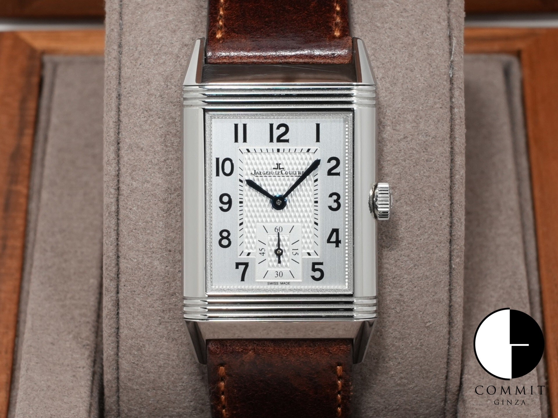 ジャガールクルト レベルソ クラシック デュオ スモールセコンド Ref.Q2458422 ステンレススチール シルバーxブラック文字盤 中古 bdzd5sy2