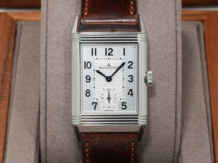 ジャガールクルト レベルソ クラシック デュオ スモールセコンド Ref.Q2458422 ステンレススチール シルバーxブラック文字盤 中古 bdzd5sy2