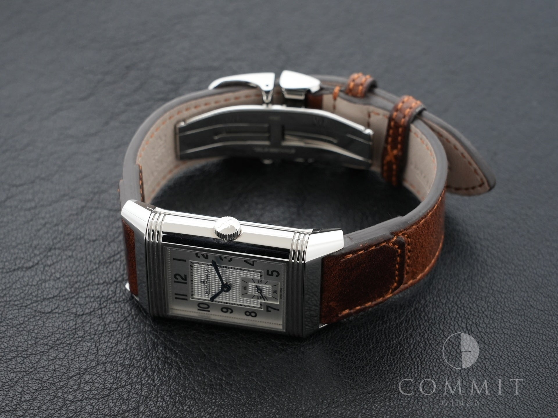 ジャガールクルト レベルソ クラシック デュオ スモールセコンド Ref.Q2458422 ステンレススチール シルバーxブラック文字盤 中古 bdzd5sy2