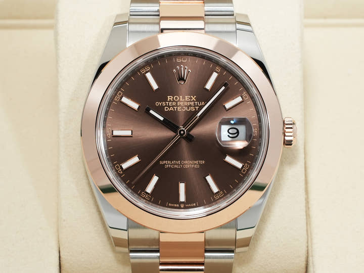 Rolex Datejust 41 Ref. 126301 Stainless Steel/Everose Gold Chocolate Dial Oyster Bracelet Unused qfc7gi4t