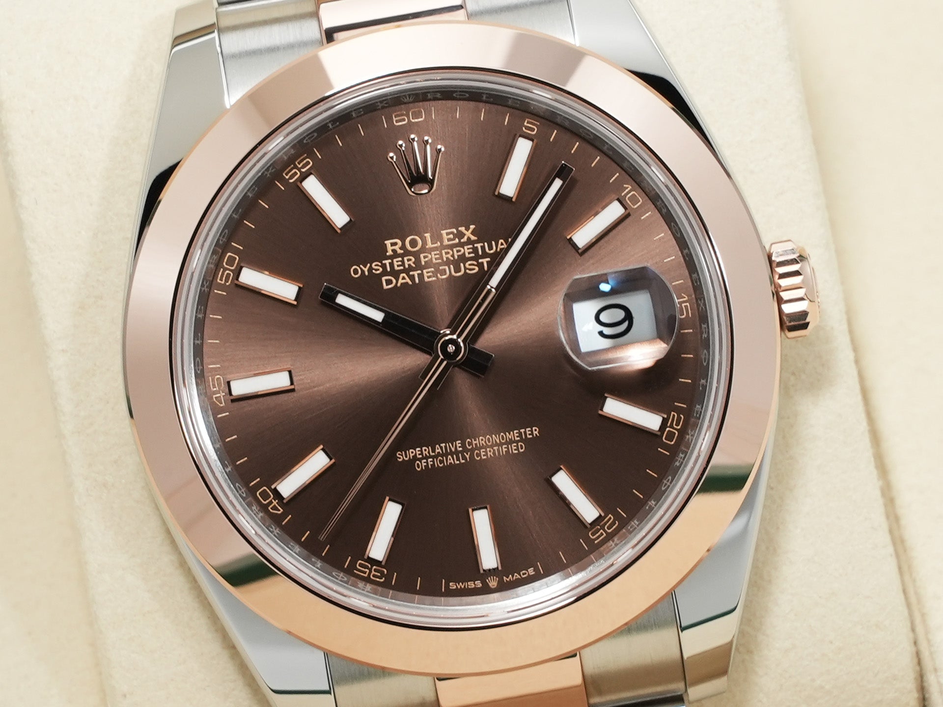 Rolex Datejust 41 Ref. 126301 Stainless Steel/Everose Gold Chocolate Dial Oyster Bracelet Unused qfc7gi4t