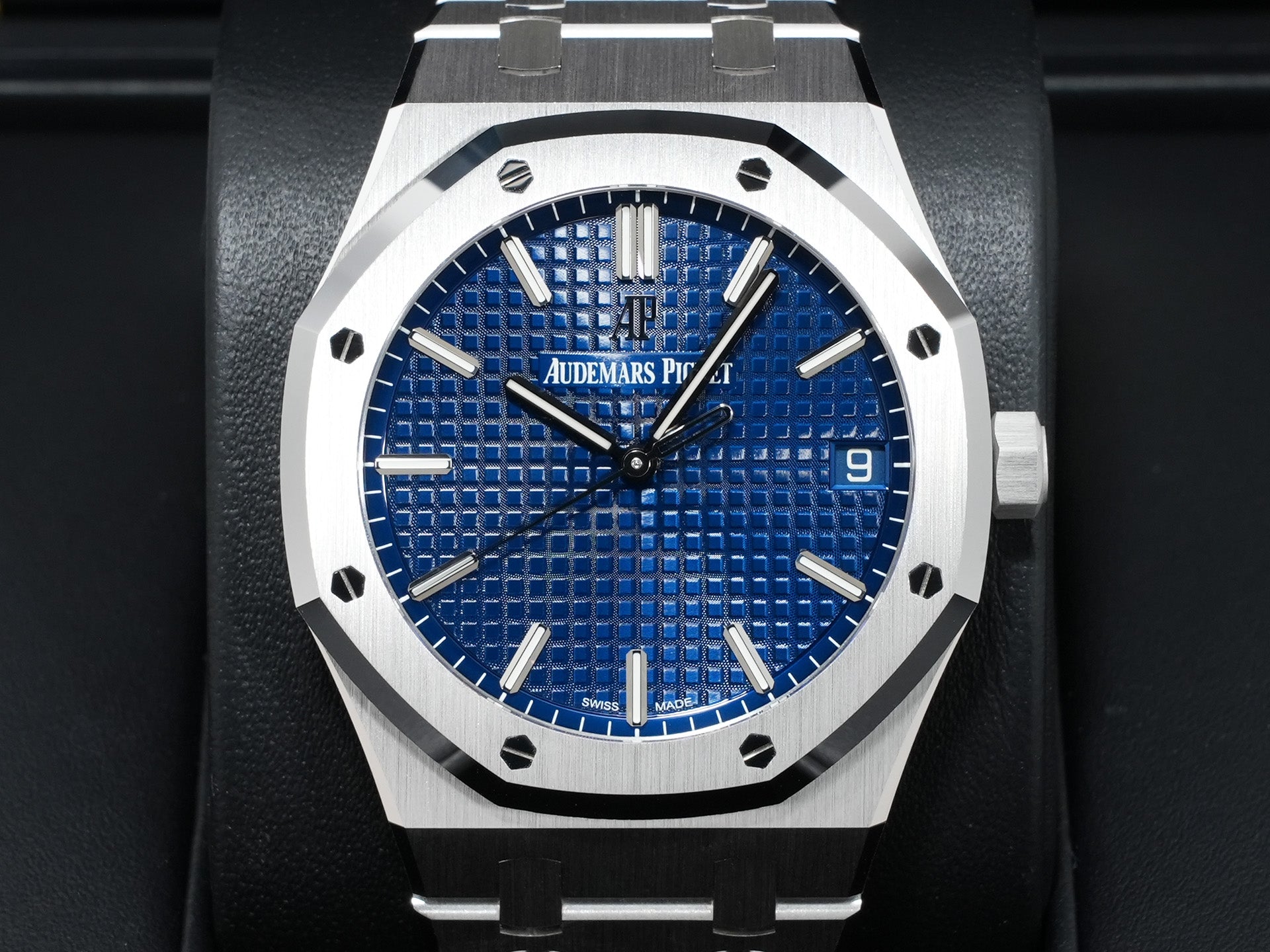 オーデマピゲ ロイヤルオーク Ref.15503BC.OO.1220BC.01 ホワイトゴールド ブルー文字盤 極美品 fuct2vx7