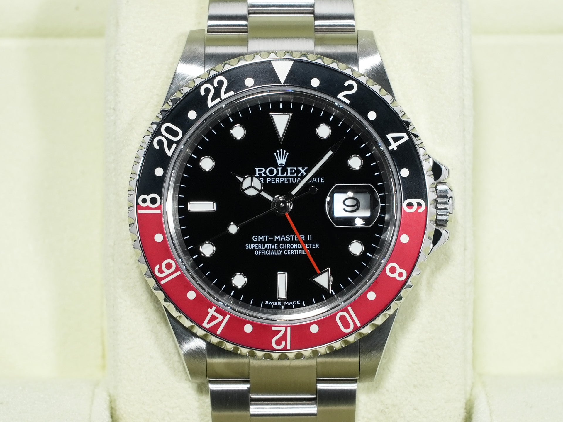 ロレックス GMTマスターII Ref.16710 ステンレススチール ブラック文字盤 オイスターブレスレット 美品 5jssavz9