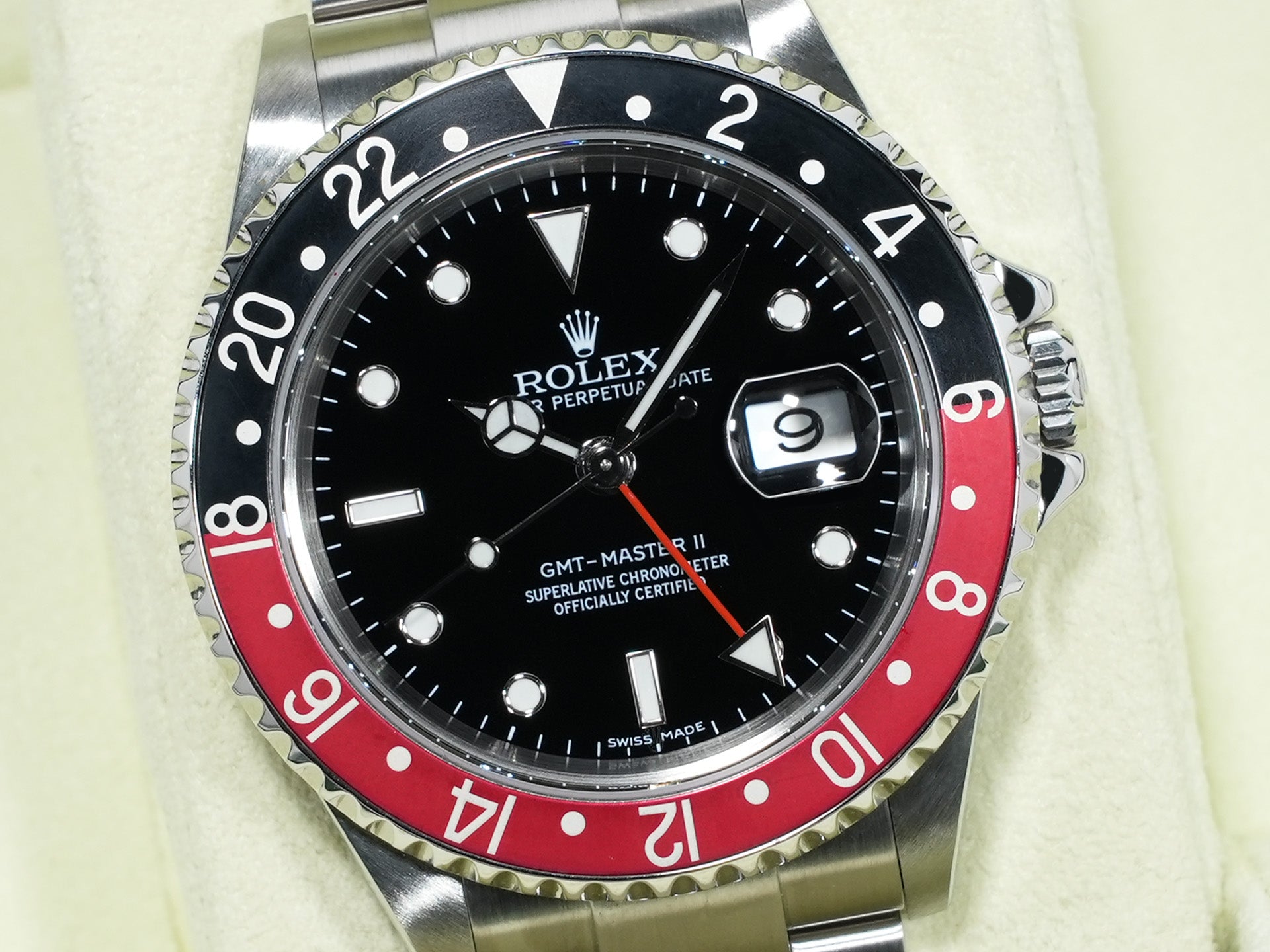 ロレックス GMTマスターII Ref.16710 ステンレススチール ブラック文字盤 オイスターブレスレット 美品 5jssavz9