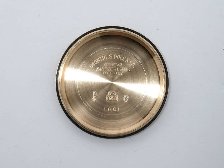 ロレックス デイトジャスト Ref.1601 イエローゴールド ブラック文字盤 中古 7evi39ki