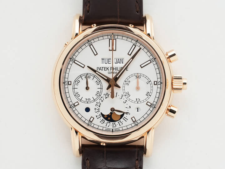 パテックフィリップ パーペチュアルカレンダー スプリットセコンド クロノグラフ Ref.5204R-001 ローズゴールド シルバーオパーリン文字盤 美中古 iazyu46d