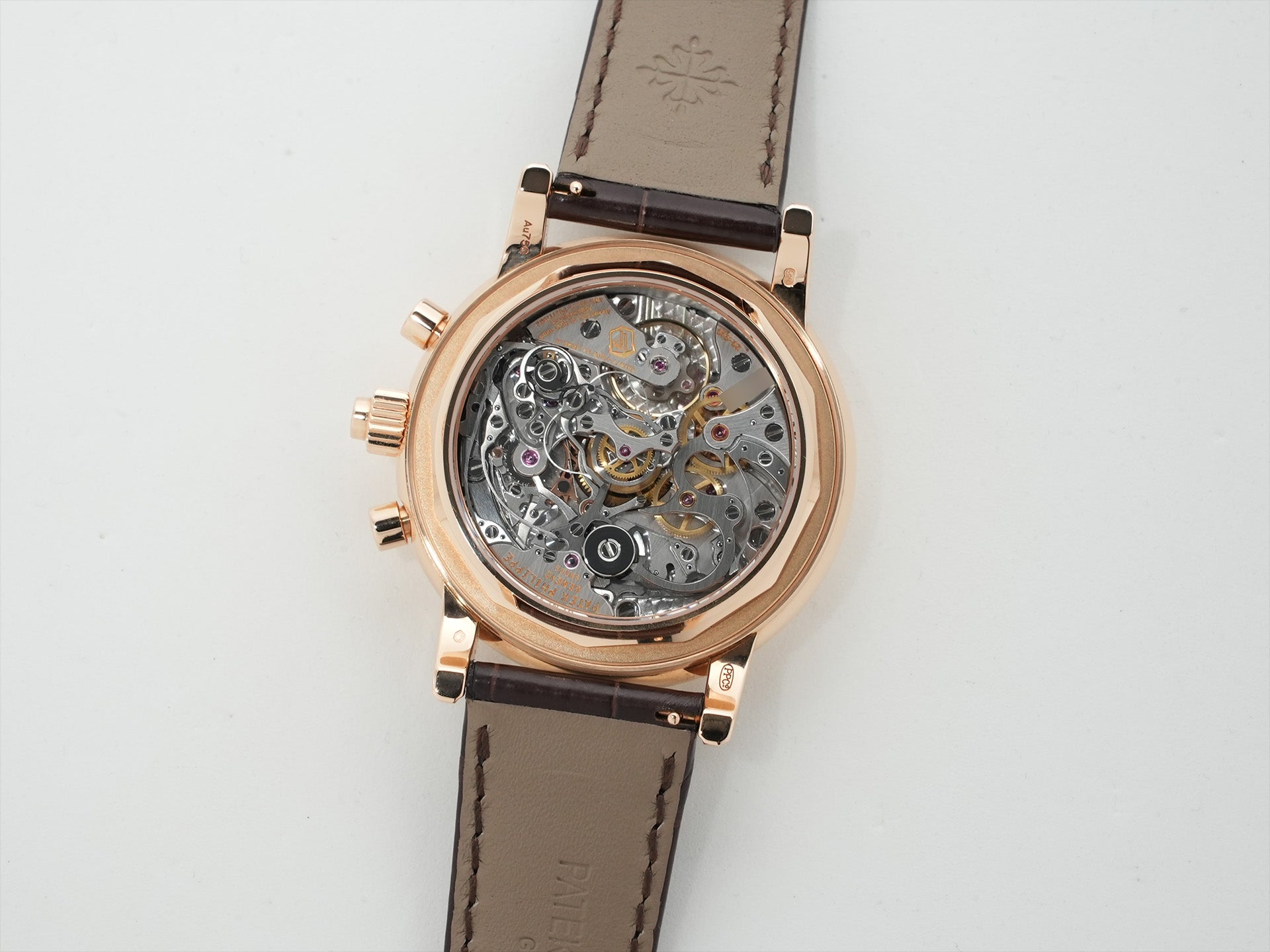 パテックフィリップ パーペチュアルカレンダー スプリットセコンド クロノグラフ Ref.5204R-001 ローズゴールド シルバーオパーリン文字盤 美中古 iazyu46d