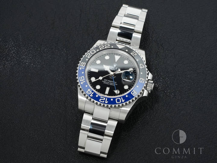 ロレックス GMTマスターII Ref.126710BLNR ステンレススチール ブラック文字盤 オイスターブレスレット 極美品 f6dehqbi