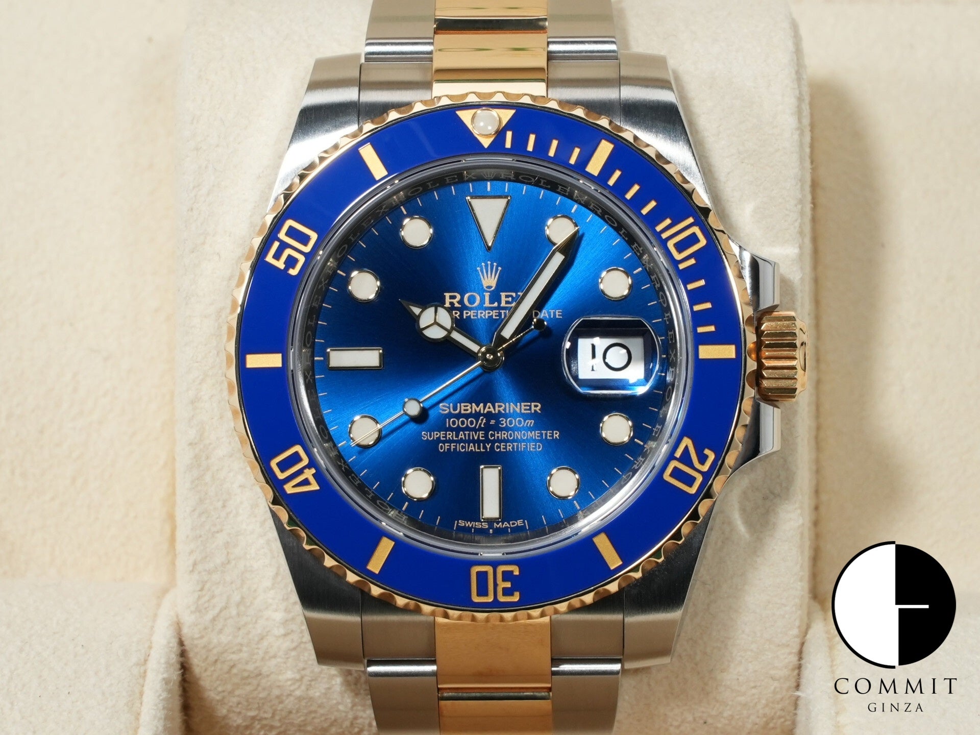 ロレックス サブマリーナー デイト Ref.116613LB ステンレススチール/イエローゴールド ブルー文字盤 美中古 fhs46rnu