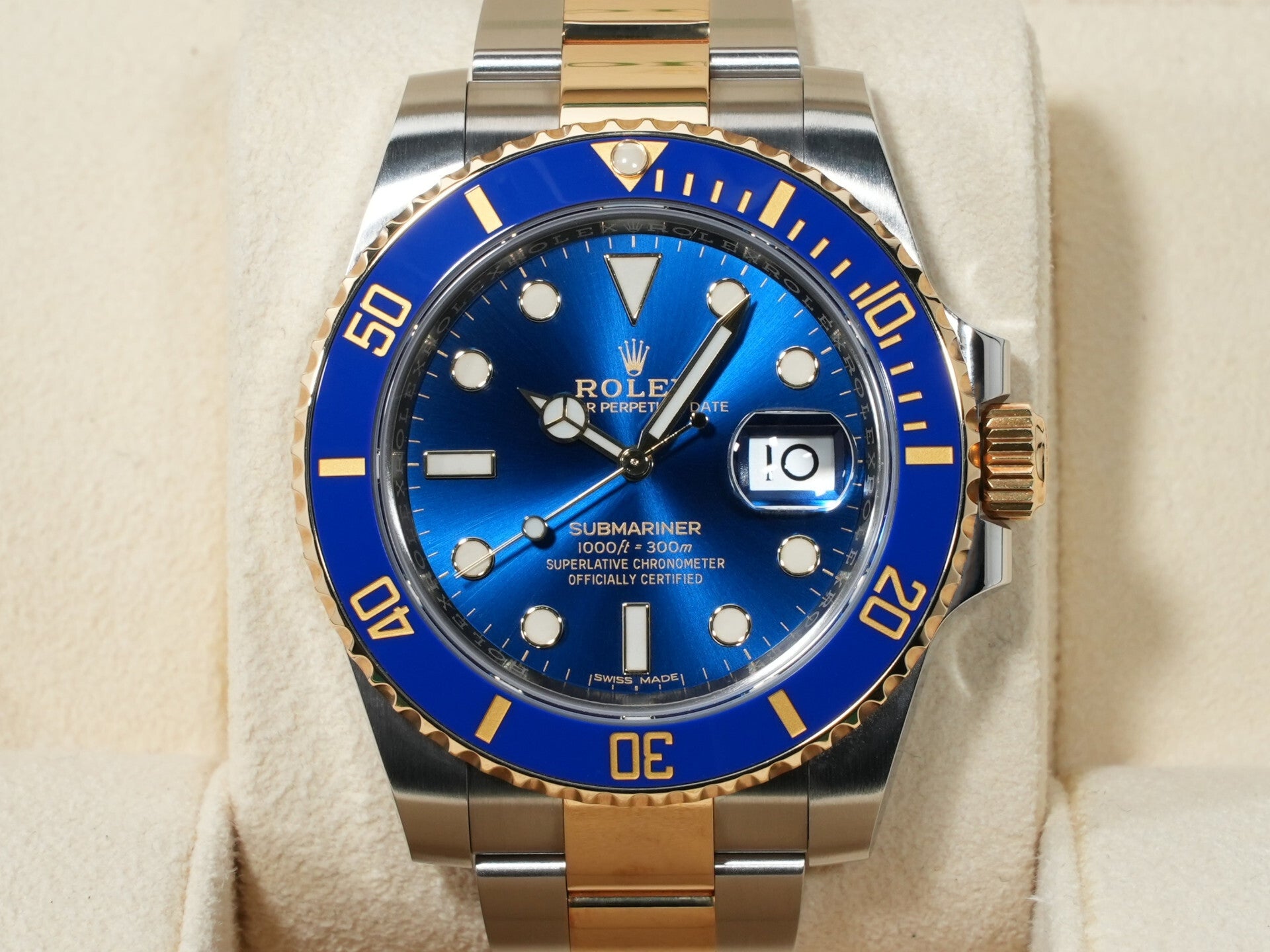 ロレックス サブマリーナー デイト Ref.116613LB ステンレススチール/イエローゴールド ブルー文字盤 美中古 fhs46rnu