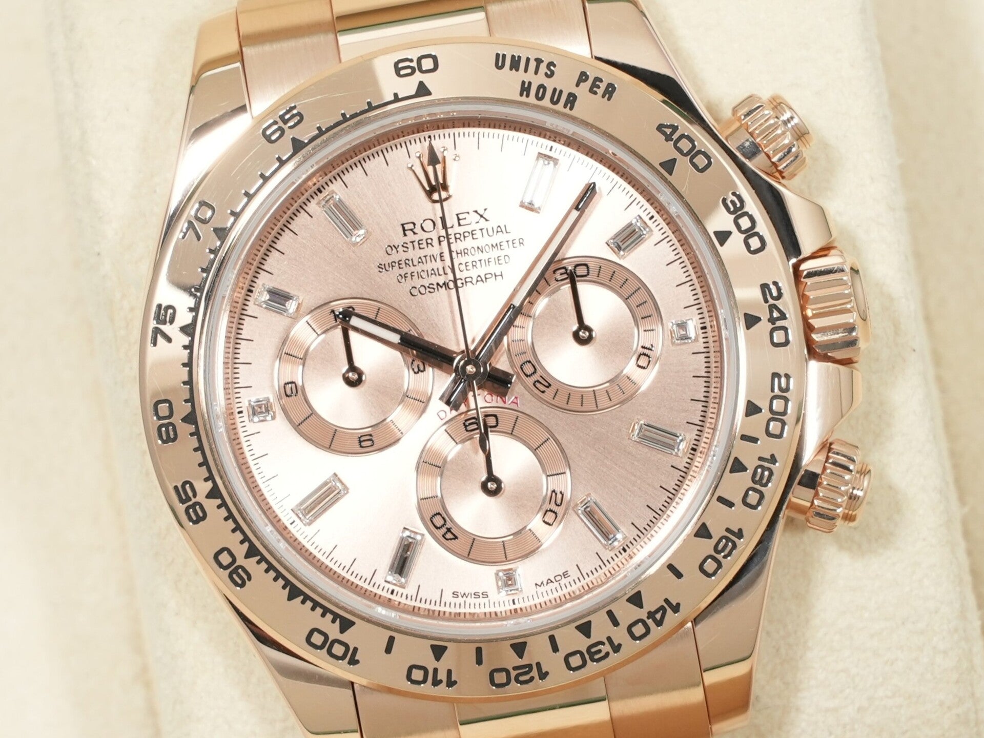 Pre-owned Rolex Daytona Ref. 116505A Everose Gold with Pink Diamond Dial (11 Diamonds) aafq4t26