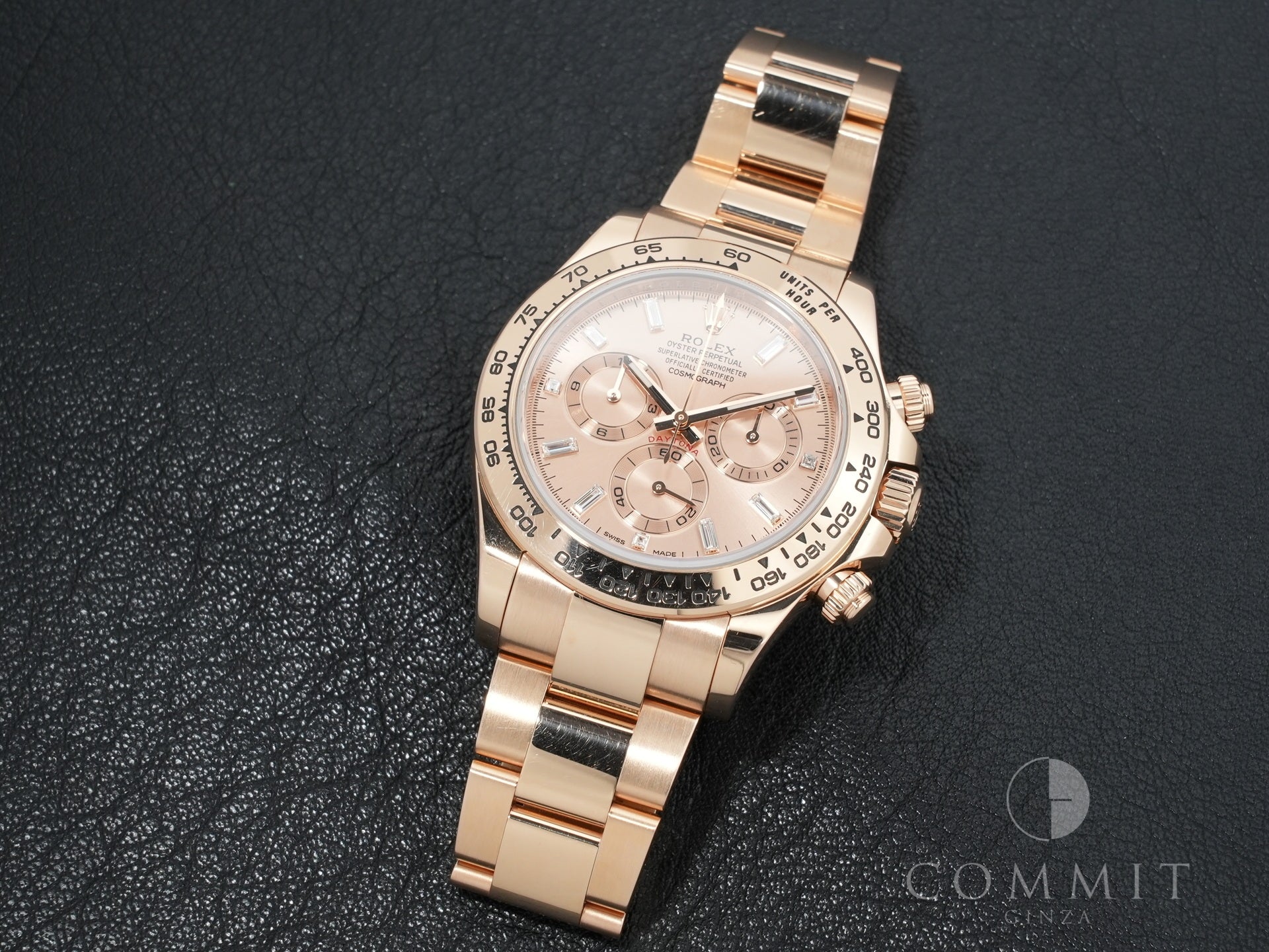 Pre-owned Rolex Daytona Ref. 116505A Everose Gold with Pink Diamond Dial (11 Diamonds) aafq4t26