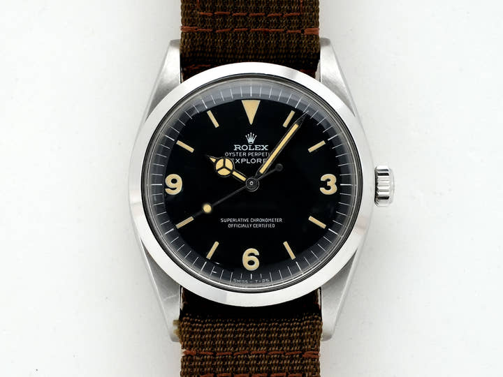 ロレックス エクスプローラーI Ref.1016 ステンレススチール ブラック文字盤 中古 3wx3n2d5