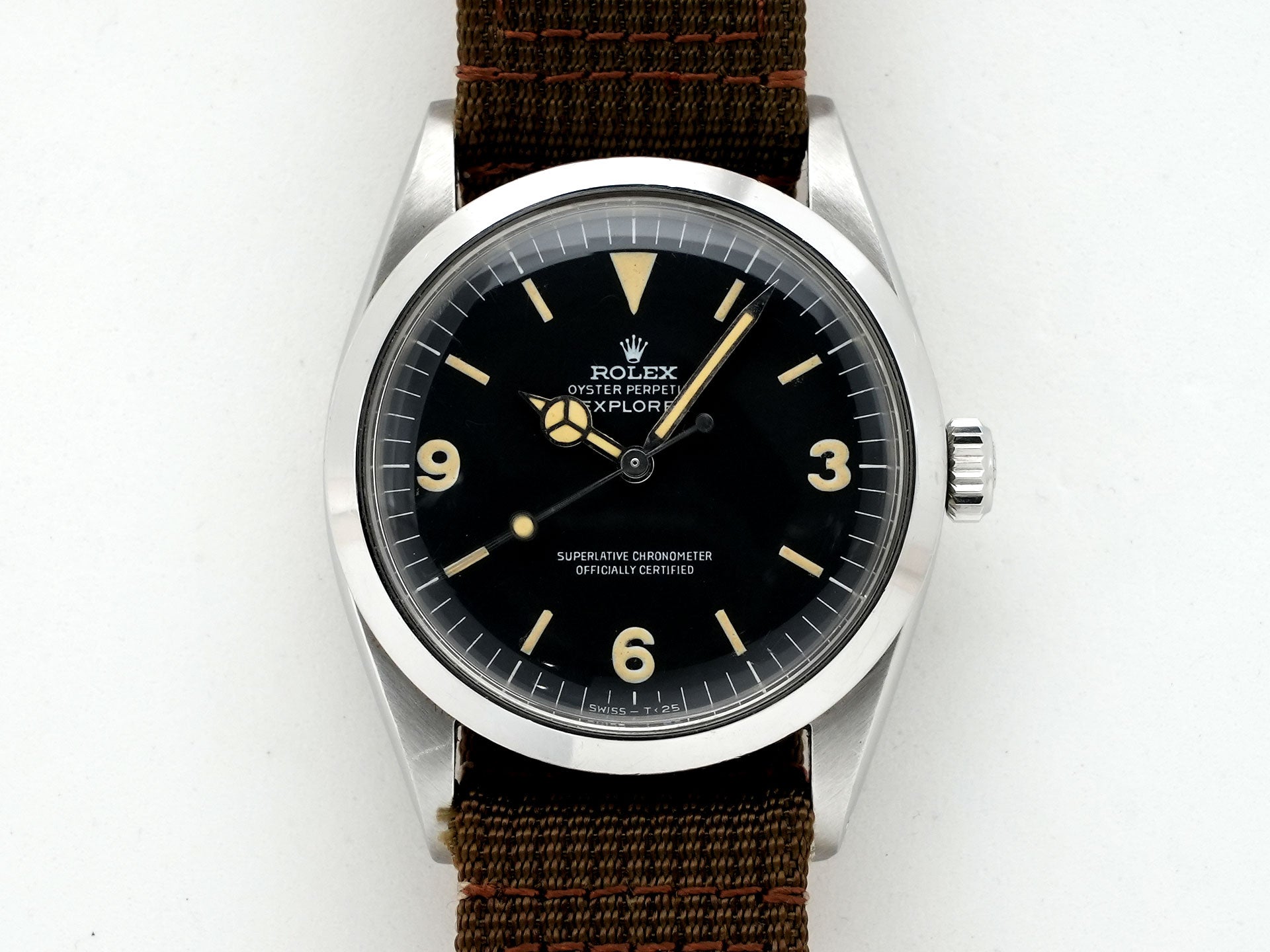 ロレックス エクスプローラーI Ref.1016 ステンレススチール ブラック文字盤 中古 3wx3n2d5