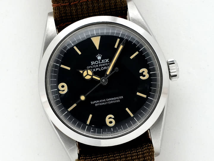 ロレックス エクスプローラーI Ref.1016 ステンレススチール ブラック文字盤 中古 3wx3n2d5