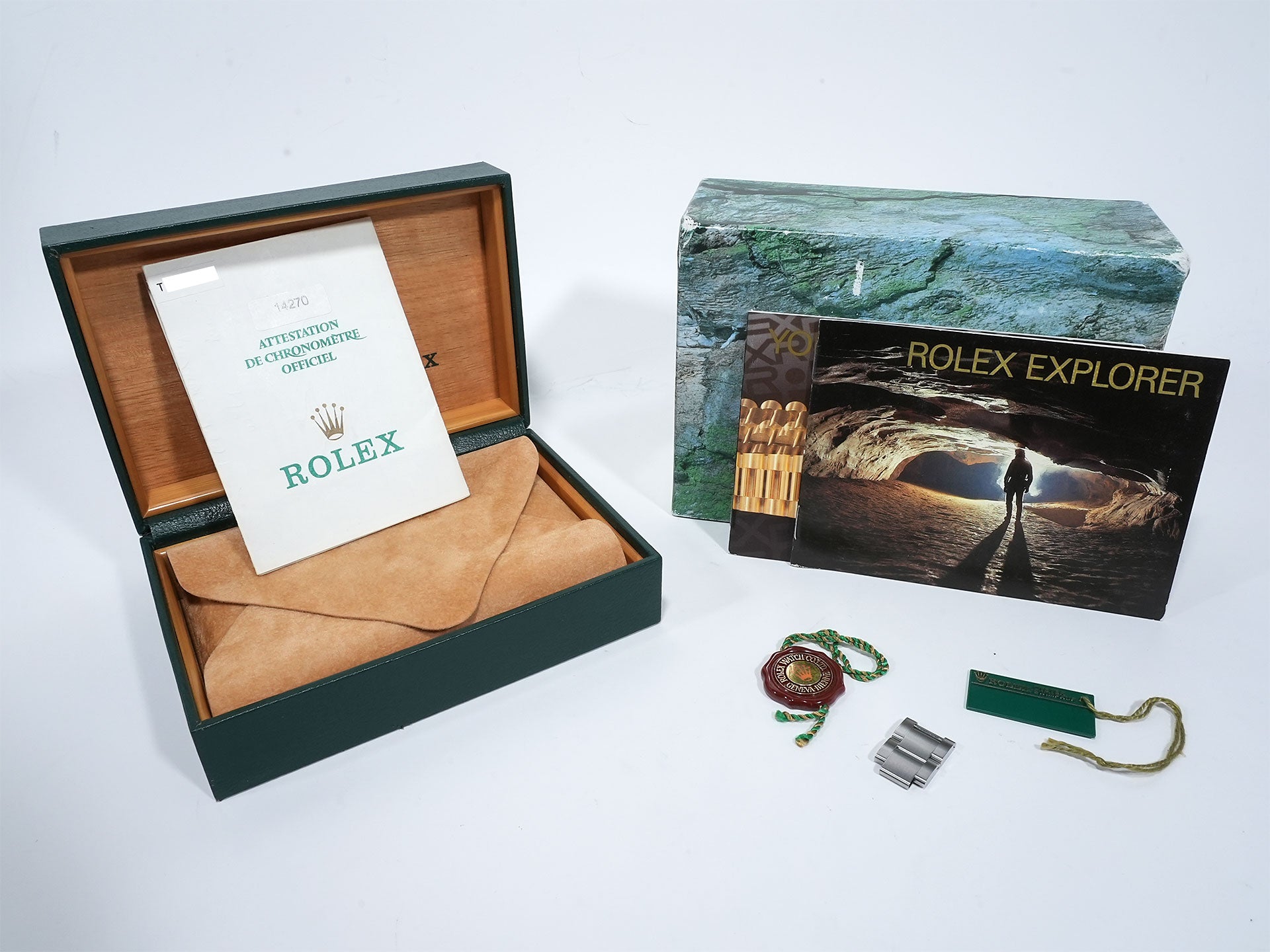 Pre-owned Rolex Explorer I Ref. 14270 Stainless Steel Black Dial Oyster Bracelet yhy82ixq