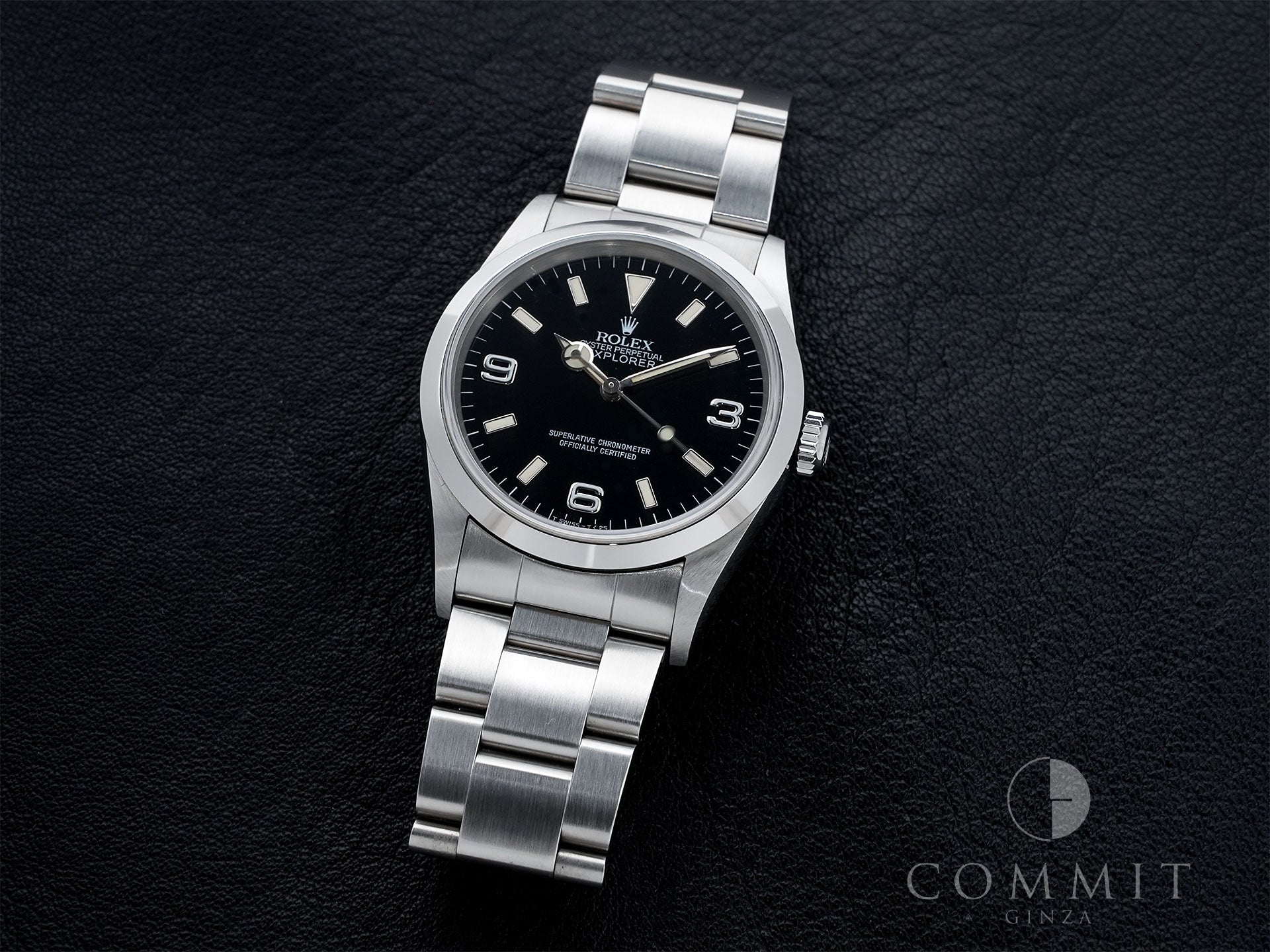 Pre-owned Rolex Explorer I Ref. 14270 Stainless Steel Black Dial Oyster Bracelet yhy82ixq