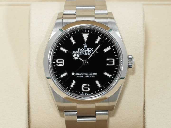 ロレックス エクスプローラー36 Ref.124270 ステンレススチール ブラック文字盤 オイスターブレスレット 極美品 52z2mb3o