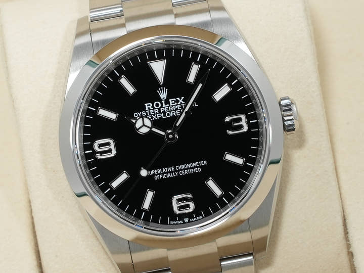 ロレックス エクスプローラー36 Ref.124270 ステンレススチール ブラック文字盤 オイスターブレスレット 極美品 52z2mb3o