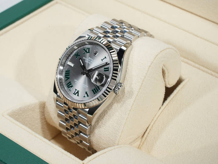 Rolex Datejust 36 Ref. 126234 Stainless Steel/White Gold Slate Roman Dial Jubilee Bracelet Excellent Condition haj23jkh