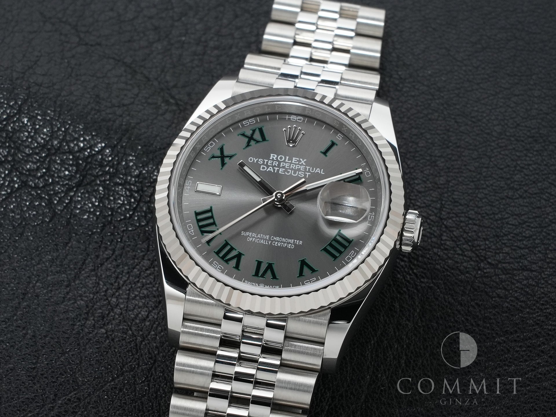 Rolex Datejust 36 Ref. 126234 Stainless Steel/White Gold Slate Roman Dial Jubilee Bracelet Excellent Condition haj23jkh