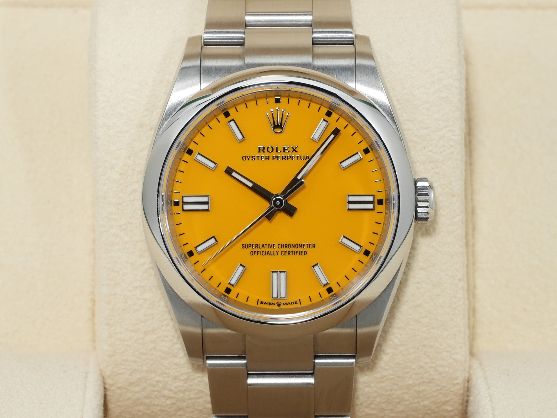 ロレックス オイスターパーペチュアル36 Ref.126000 ステンレススチール イエロー文字盤 美品 atbq22oq