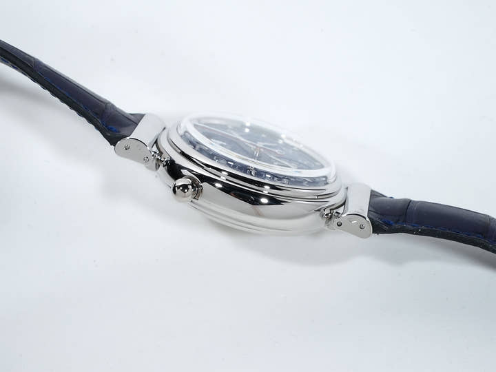 IWC ダ・ヴィンチ パーペチュアルカレンダー クロノグラフ ラトラパンテ Ref.3754 プラチナ ブルー文字盤 美中古 nrh5xu58