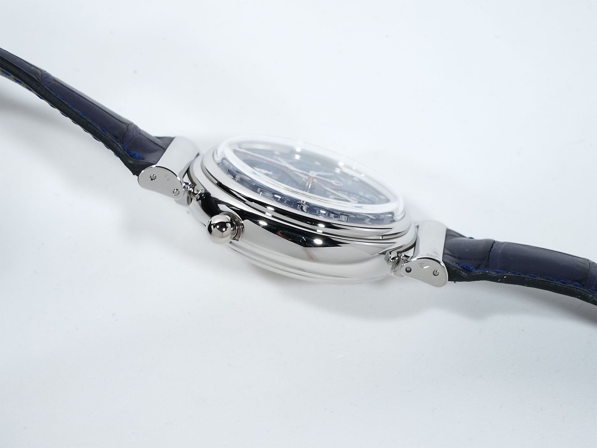 IWC ダ・ヴィンチ パーペチュアルカレンダー クロノグラフ ラトラパンテ Ref.3754 プラチナ ブルー文字盤 美中古 nrh5xu58