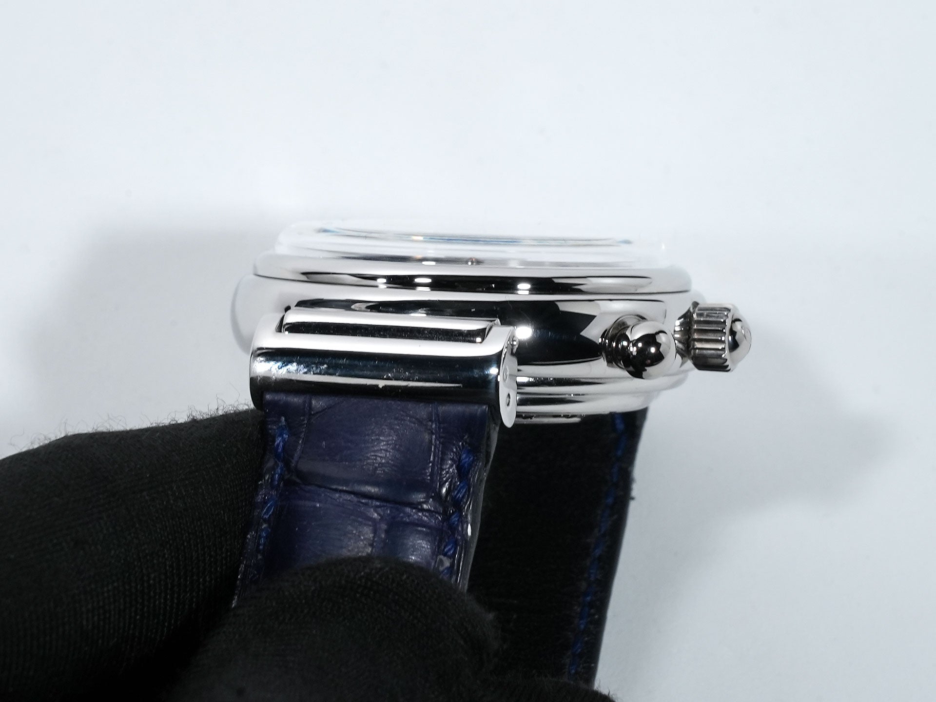 IWC ダ・ヴィンチ パーペチュアルカレンダー クロノグラフ ラトラパンテ Ref.3754 プラチナ ブルー文字盤 美中古 nrh5xu58