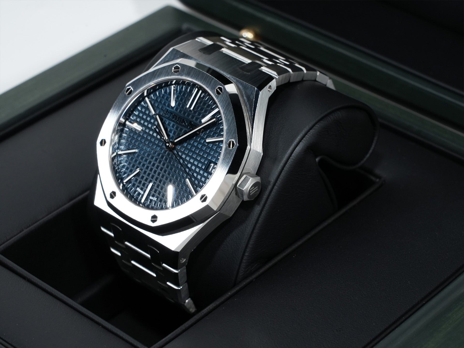 オーデマピゲ ロイヤルオーク 50周年記念 Ref.15510ST.OO.1320ST.01 ステンレススチール ブルー文字盤 美中古 fumhx8hx