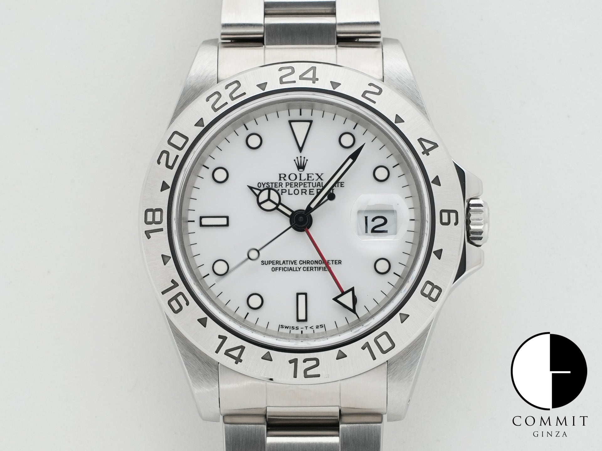 ロレックス エクスプローラーII Ref.16570 ステンレススチール ホワイト文字盤 オイスターブレスレット 中古 91PFH3L8