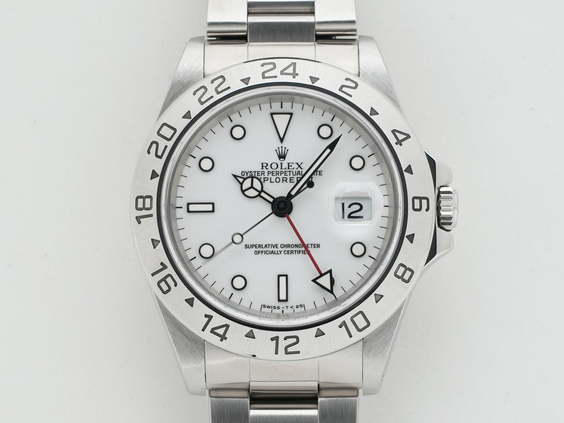 ロレックス エクスプローラーII Ref.16570 ステンレススチール ホワイト文字盤 オイスターブレスレット 中古 91PFH3L8