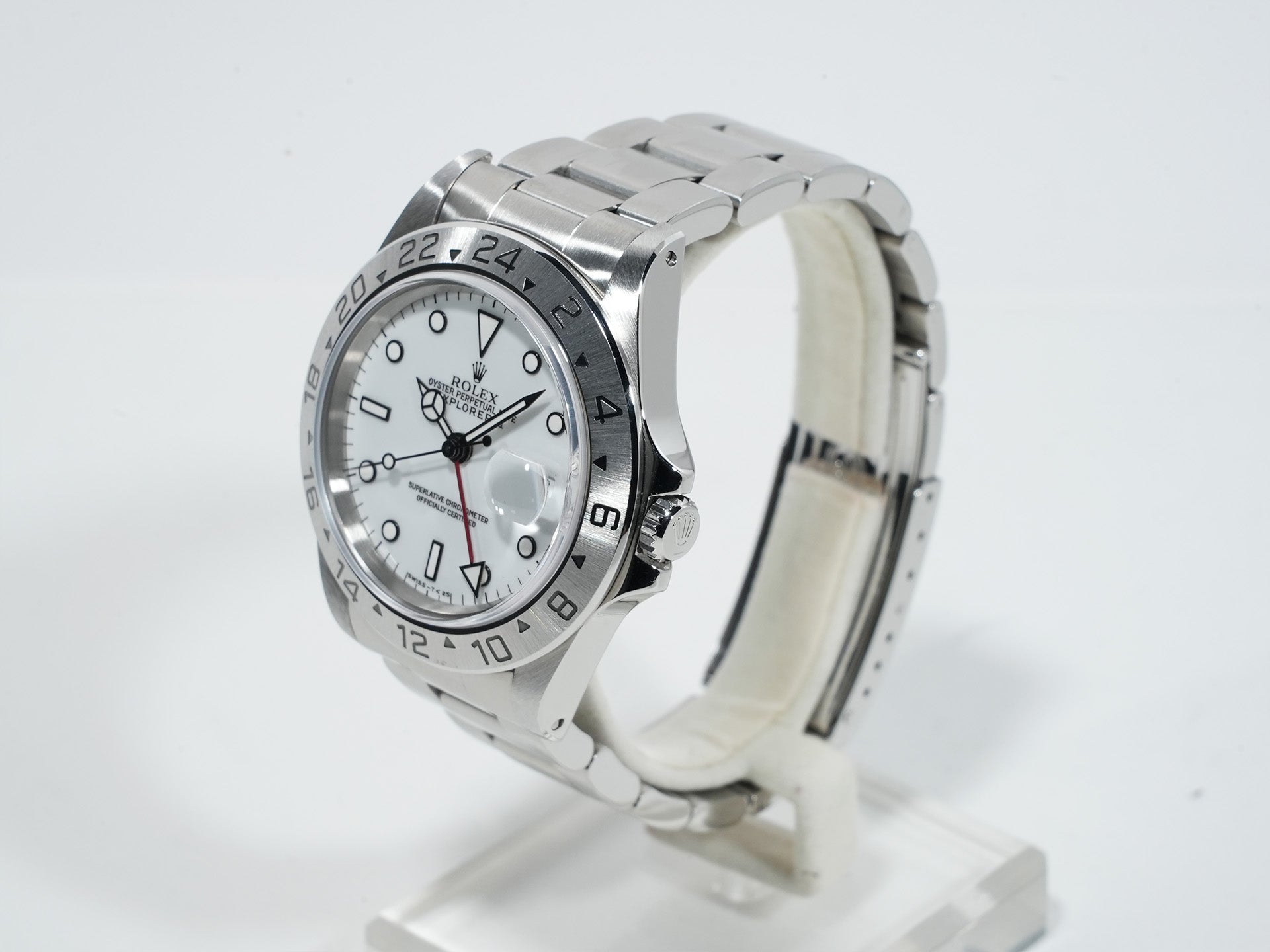 ロレックス エクスプローラーII Ref.16570 ステンレススチール ホワイト文字盤 オイスターブレスレット 中古 91PFH3L8