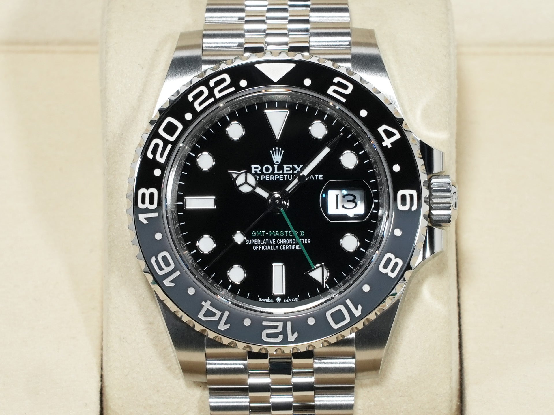 ロレックス GMTマスターII Ref.126710GRNR ステンレススチール ブラック文字盤 ジュビリーブレスレット 未使用 wkssiesf