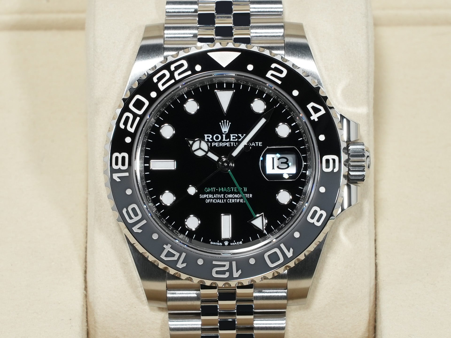 ロレックス GMTマスターII Ref.126710GRNR ステンレススチール ブラック文字盤 ジュビリーブレスレット 未使用 ekjzogd9